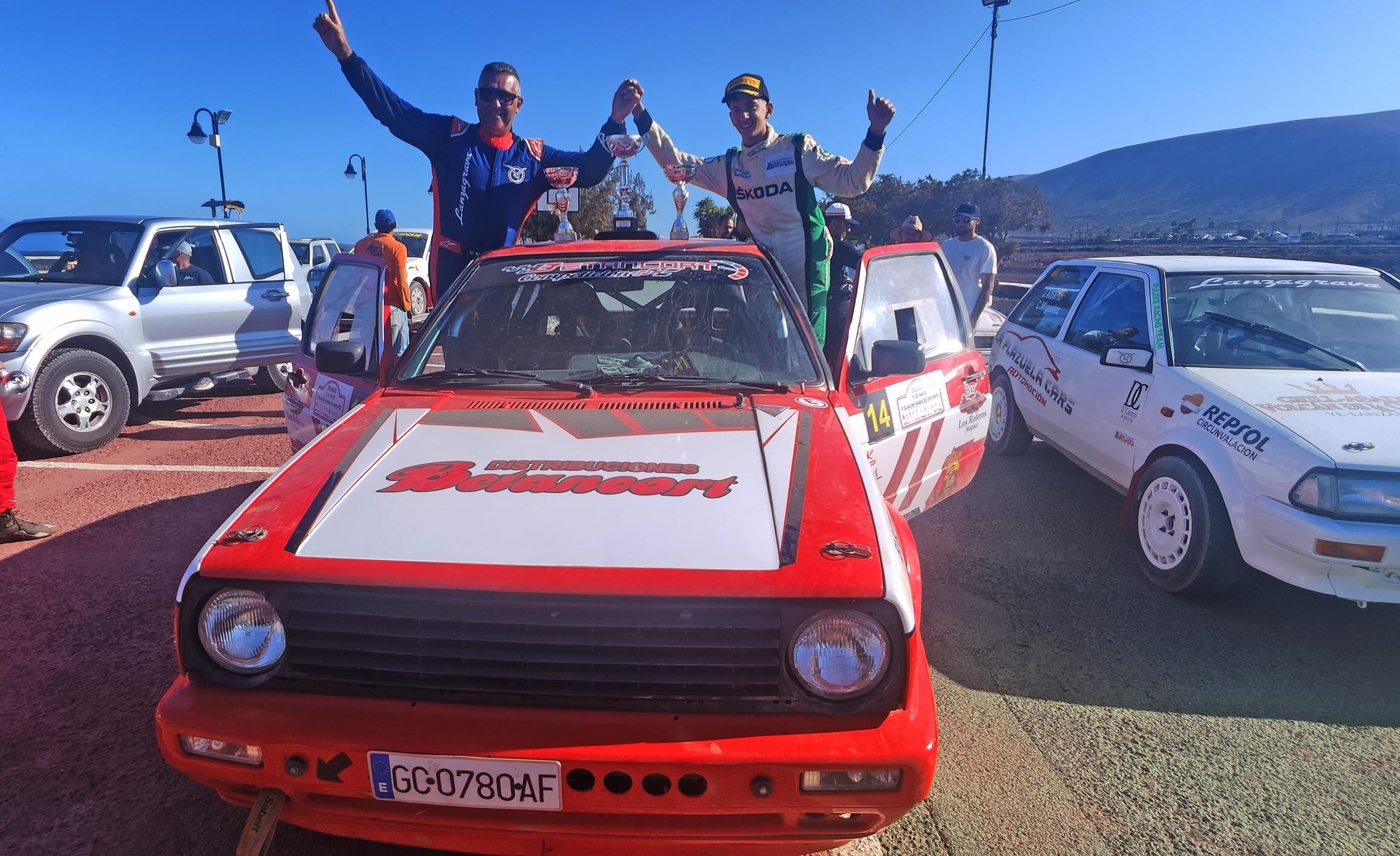 Kilian Camacho Ruiz y Airam Pérez Armas en el II Slalom Haría.