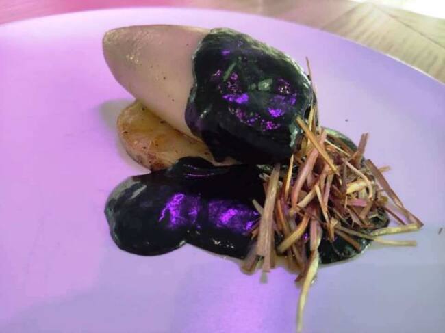 Chipirón relleno de verduras y setas