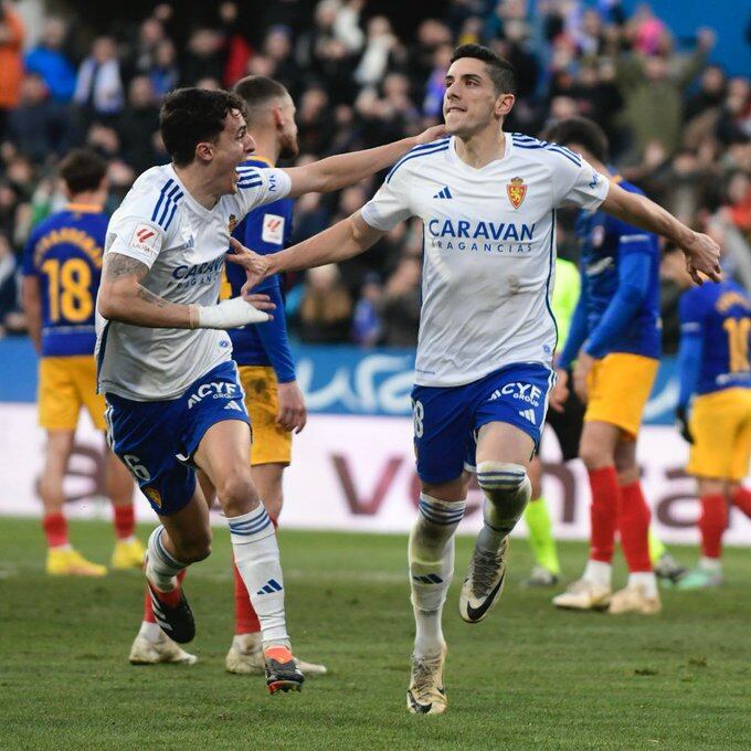 Gámez consiguió el segundo gol del equipo /Foto: Real Zaragoza