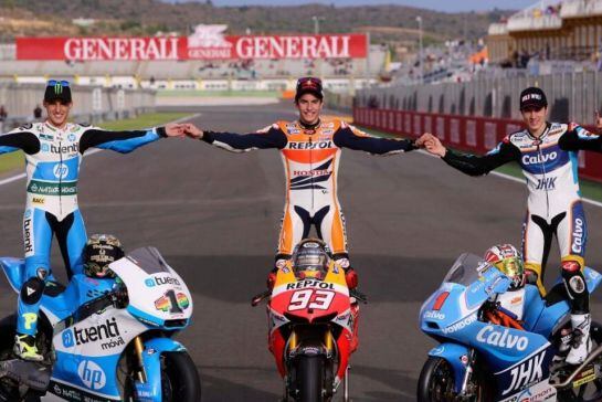 Espargaró, Marc Márquez y Viñales