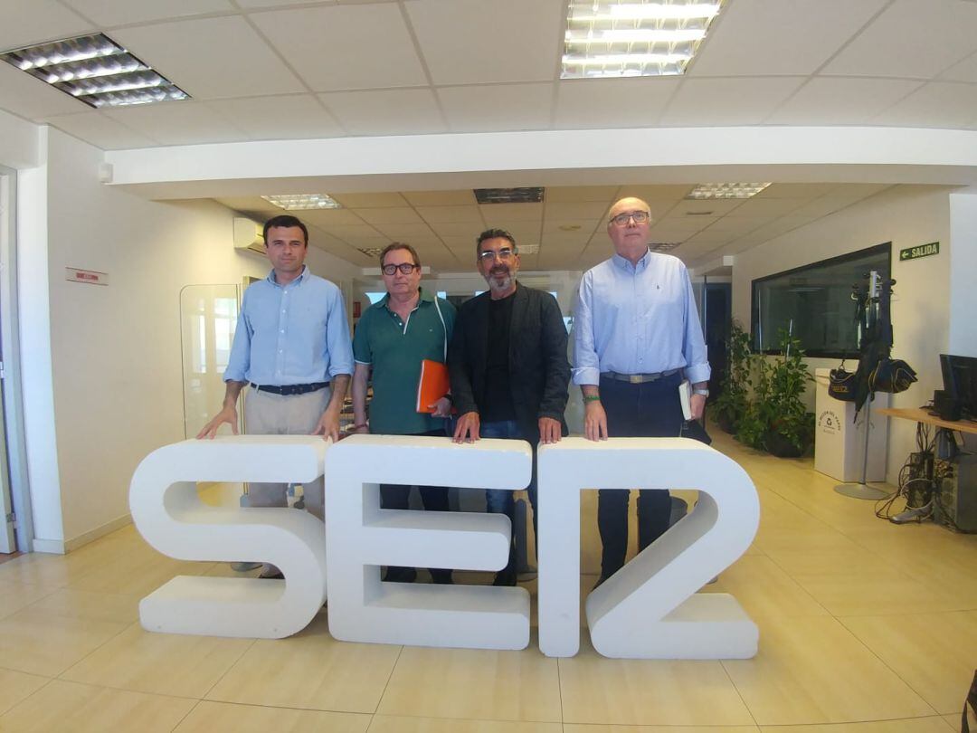 Bruno García, Sebastián Alba, José Pettenghi y Luis Ben en Radio Cádiz