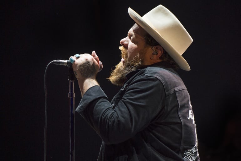 Nathaniel Rateliff durante una actuación en Nueva Orleans en 2017