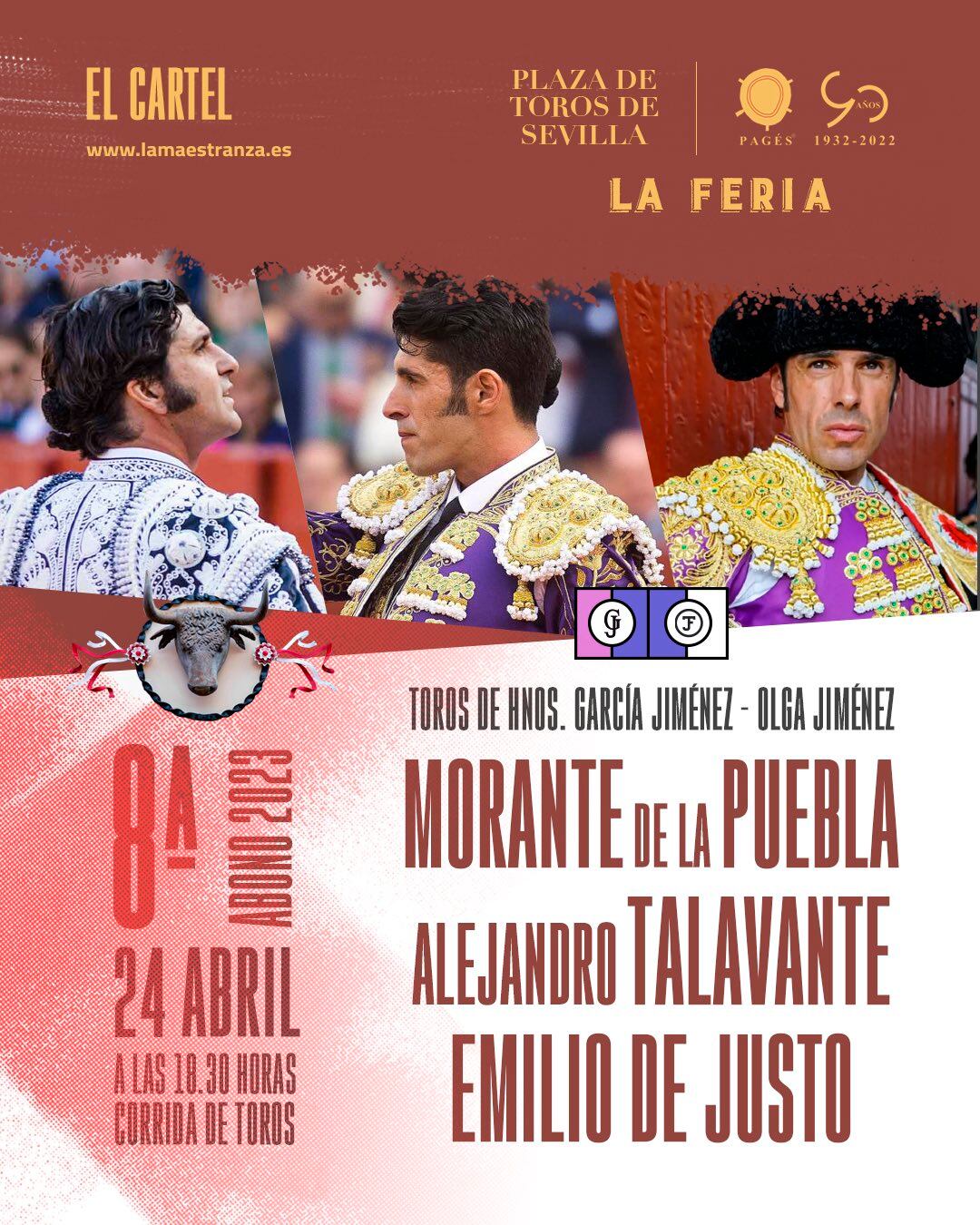 Morante, Talavante y Emilio de Justo conforman el cartel de este Lunes de Farolillos en la Real Maestranza