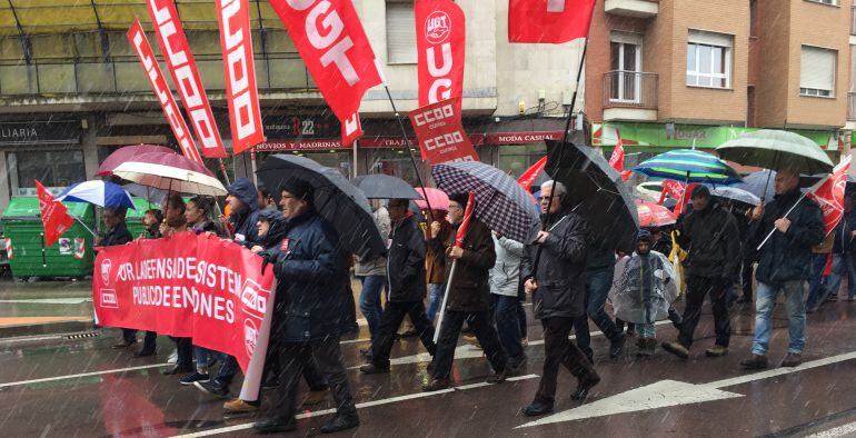 Manifestación por las pensiones dignas en Cuenca el sábado 17 de marzo de 2018.