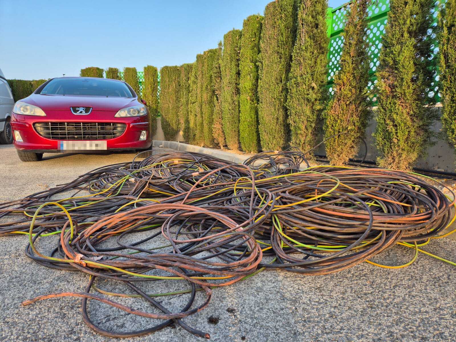 Cableado recuperado por la policía local
