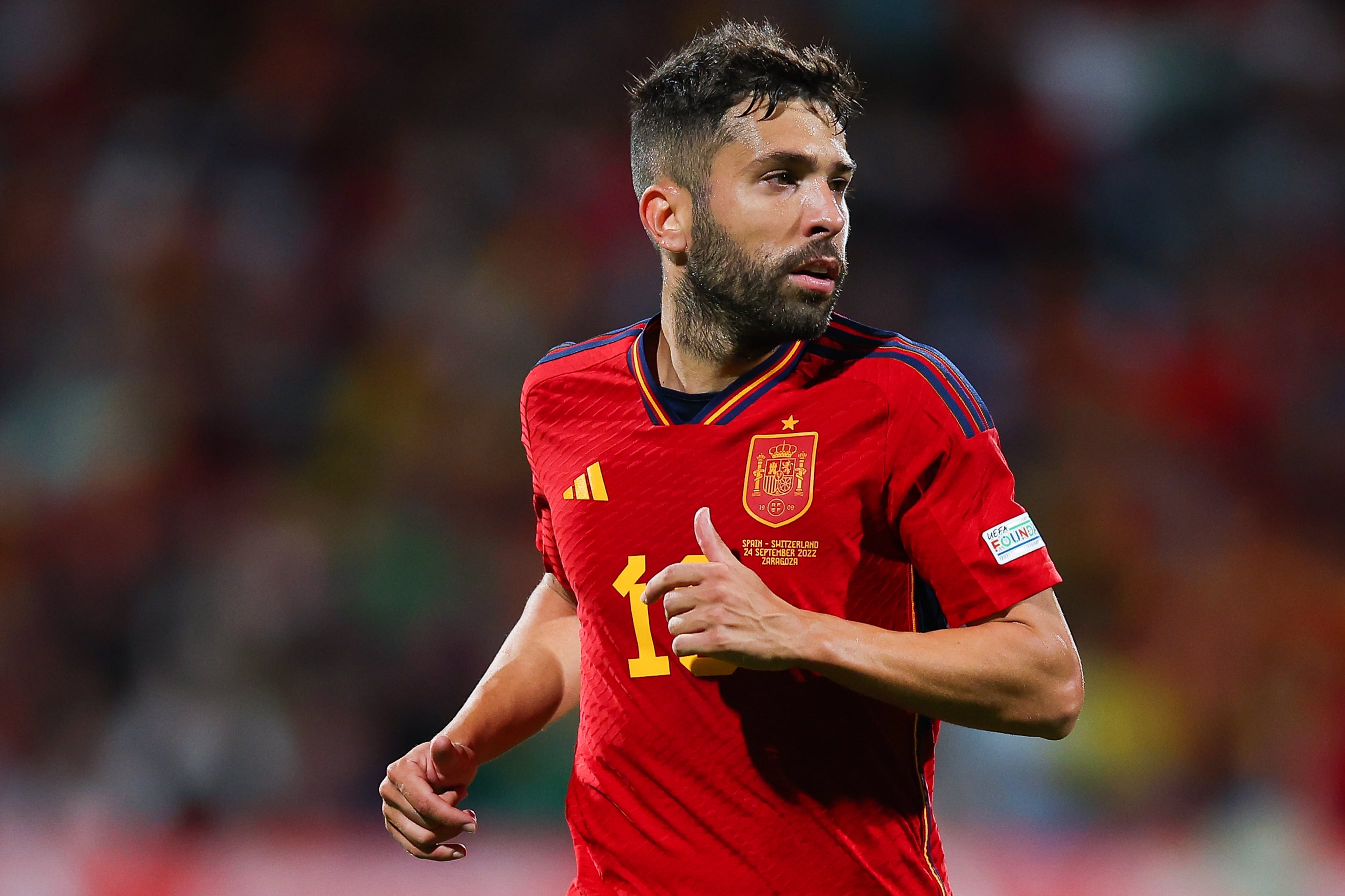 Jordi Alba, en un partido de la Nations League con España