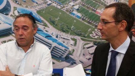 Felipe Llamazares e Iván Bravo, durante un encuentro en Doha