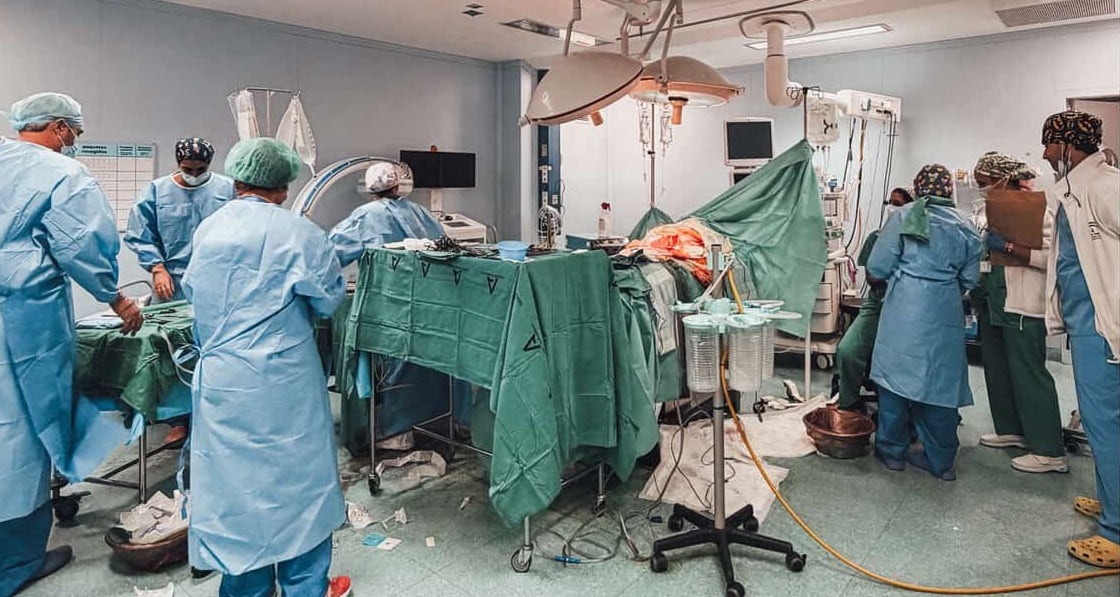 Trabajos en el Hospital