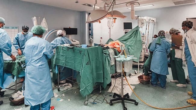 Trabajos en el Hospital