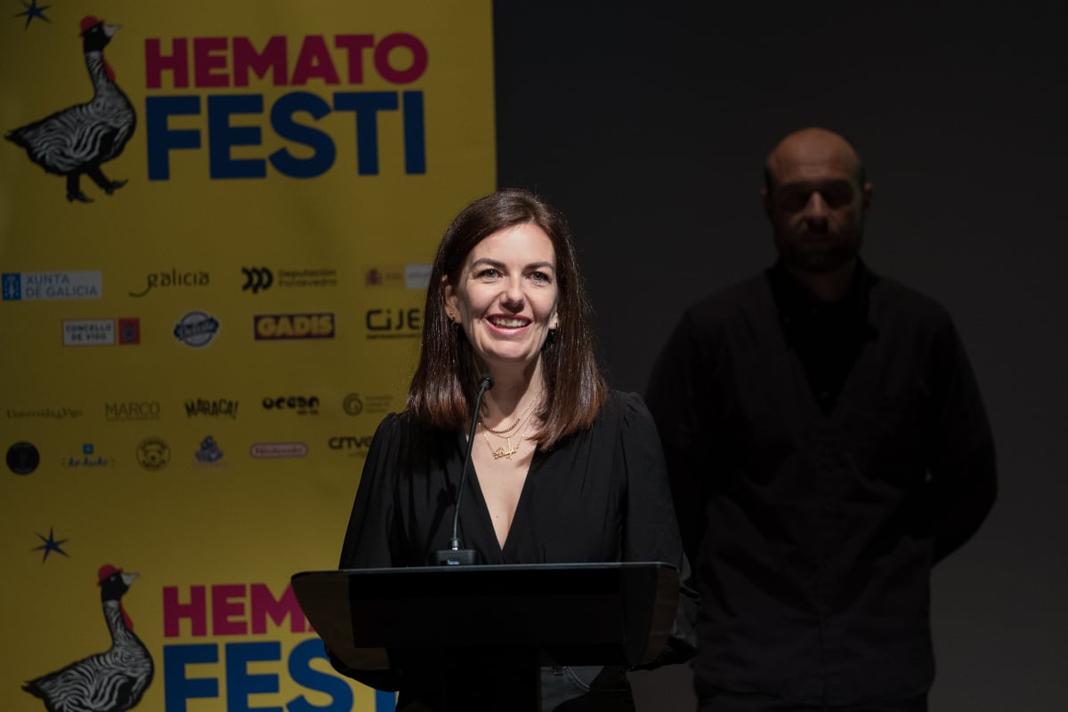 Ledicia Costas, co-directora del Hematofesti, durante la presentación