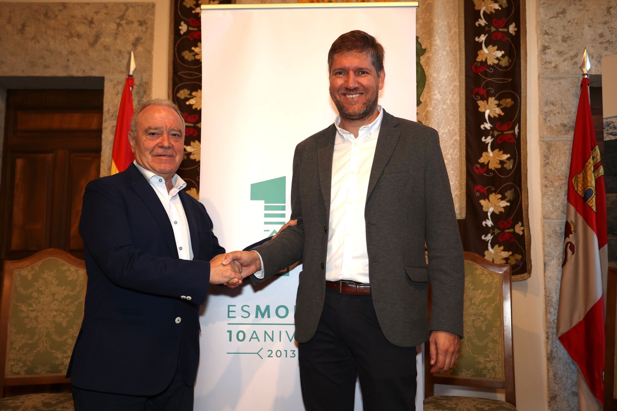 Miguel Gracia y Marcel Iglesias en el cambio de presidencia de la entidad