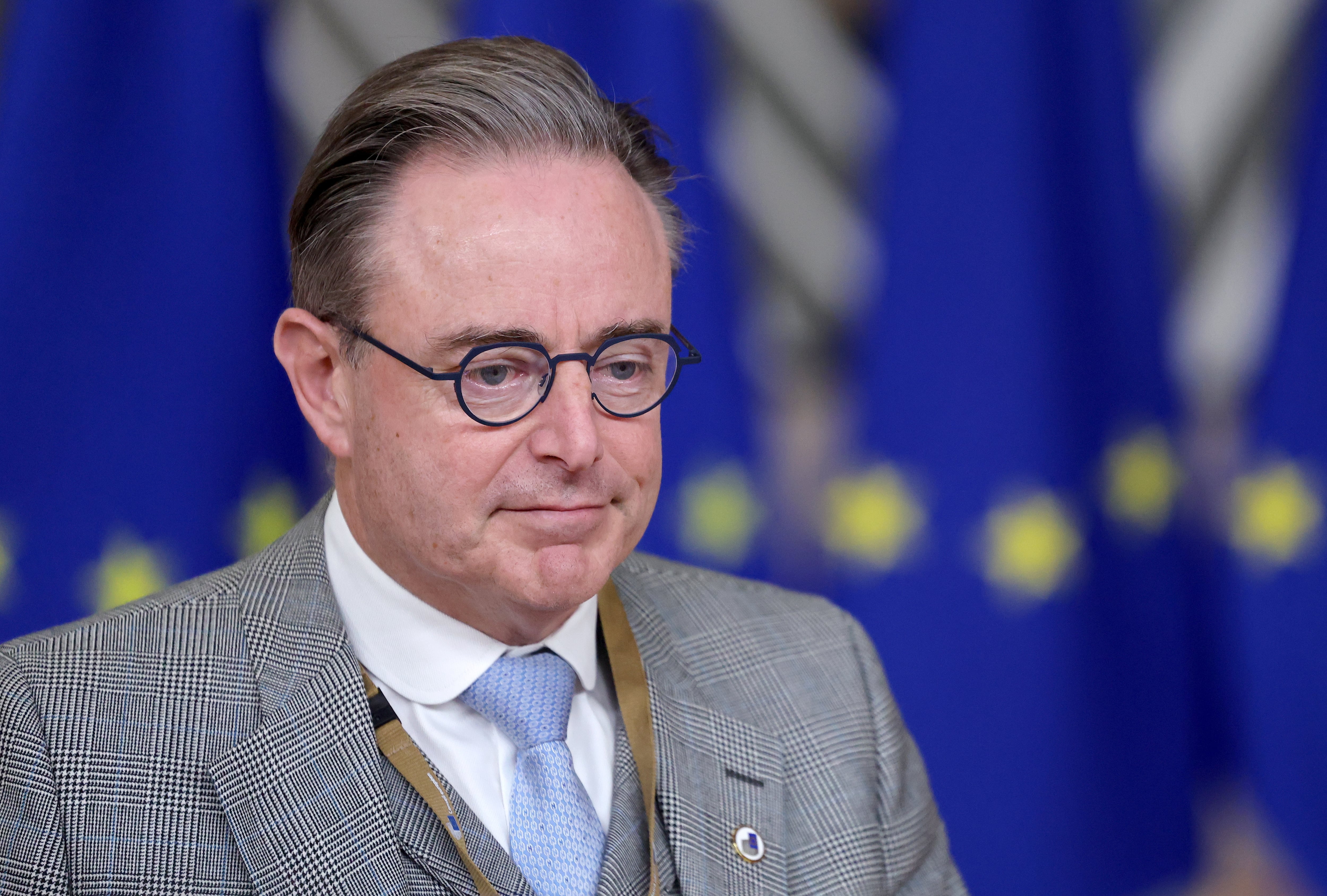 El primer ministro belga Bart De Wever a su llegada al Consejo Europe en Bruselas