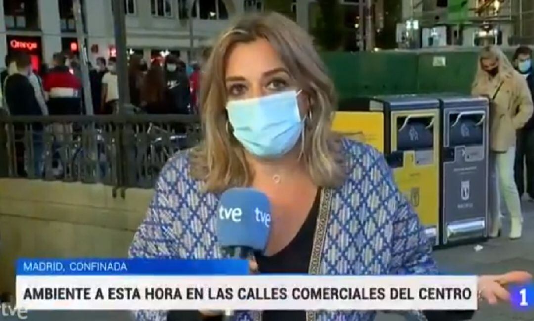 Una periodista de TVE se sorprende al ver cómo está el centro de Madrid