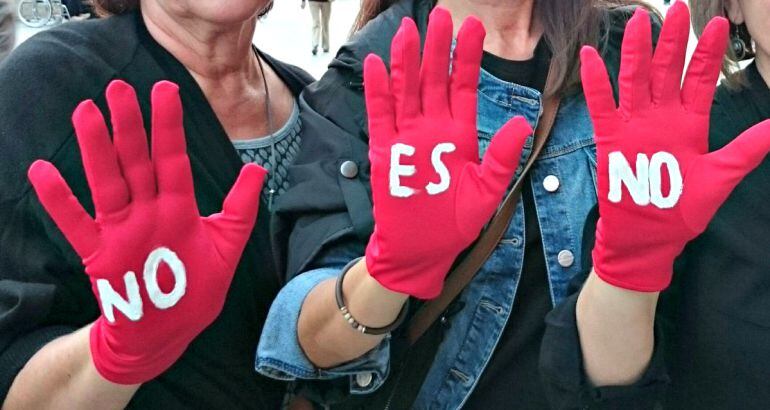 Protesta contra las agresiones sexuales en las últimas fiestas del Pilar de Zaragoza