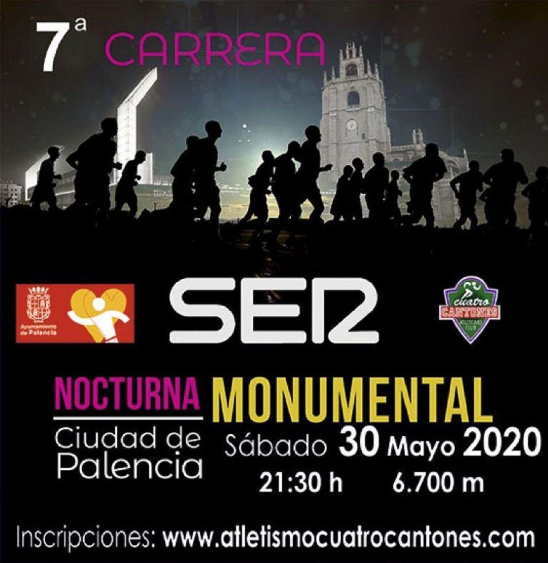 Todo preparado para la carrera Nocturna Monumental de Radio Palencia de la Cadena SER que tendrá lugar el 30 de mayo