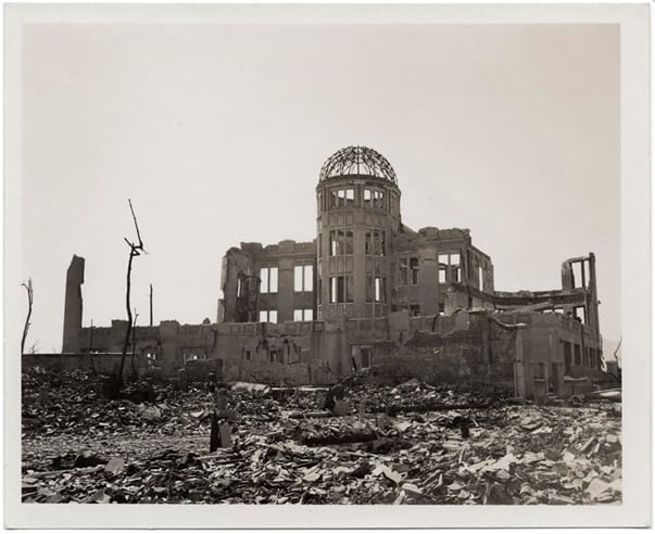 Ruinas de la feria de muestras de Hiroshima. Así quedó tras la explosión nuclear del 6 de agosto de 1945.