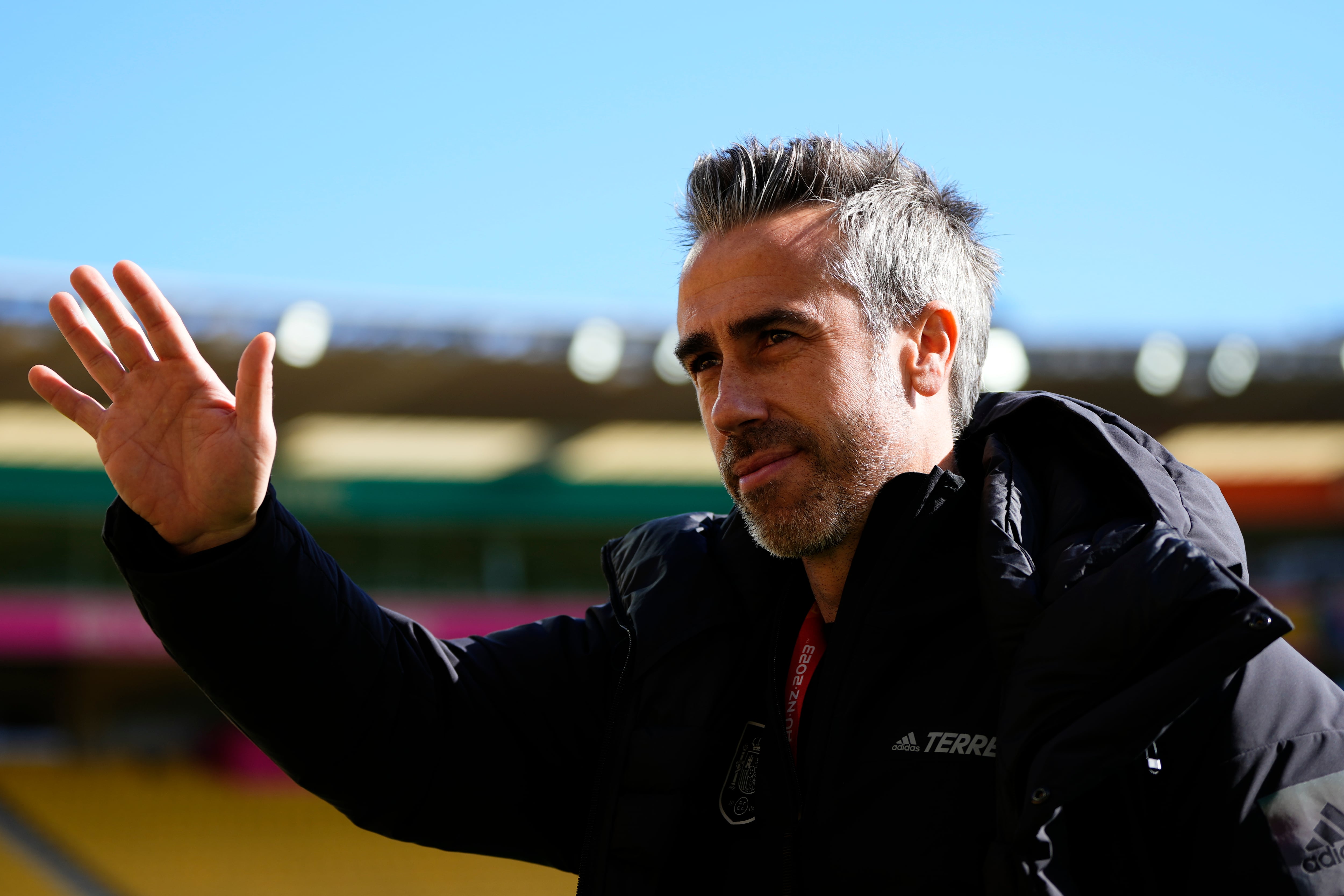 Jorge Vilda, antes durante el Mundial celebrado en Australia y Nueva Zelanda