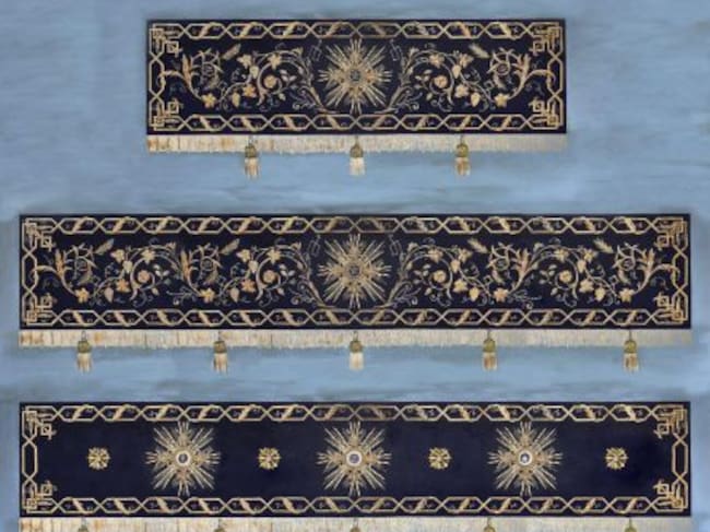 Diseño de las bambalinas del nuevo techo de palio