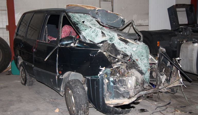 Estat del cotxe després del xoc.