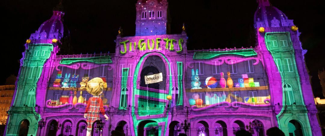 Vídeo mapping en María Pita