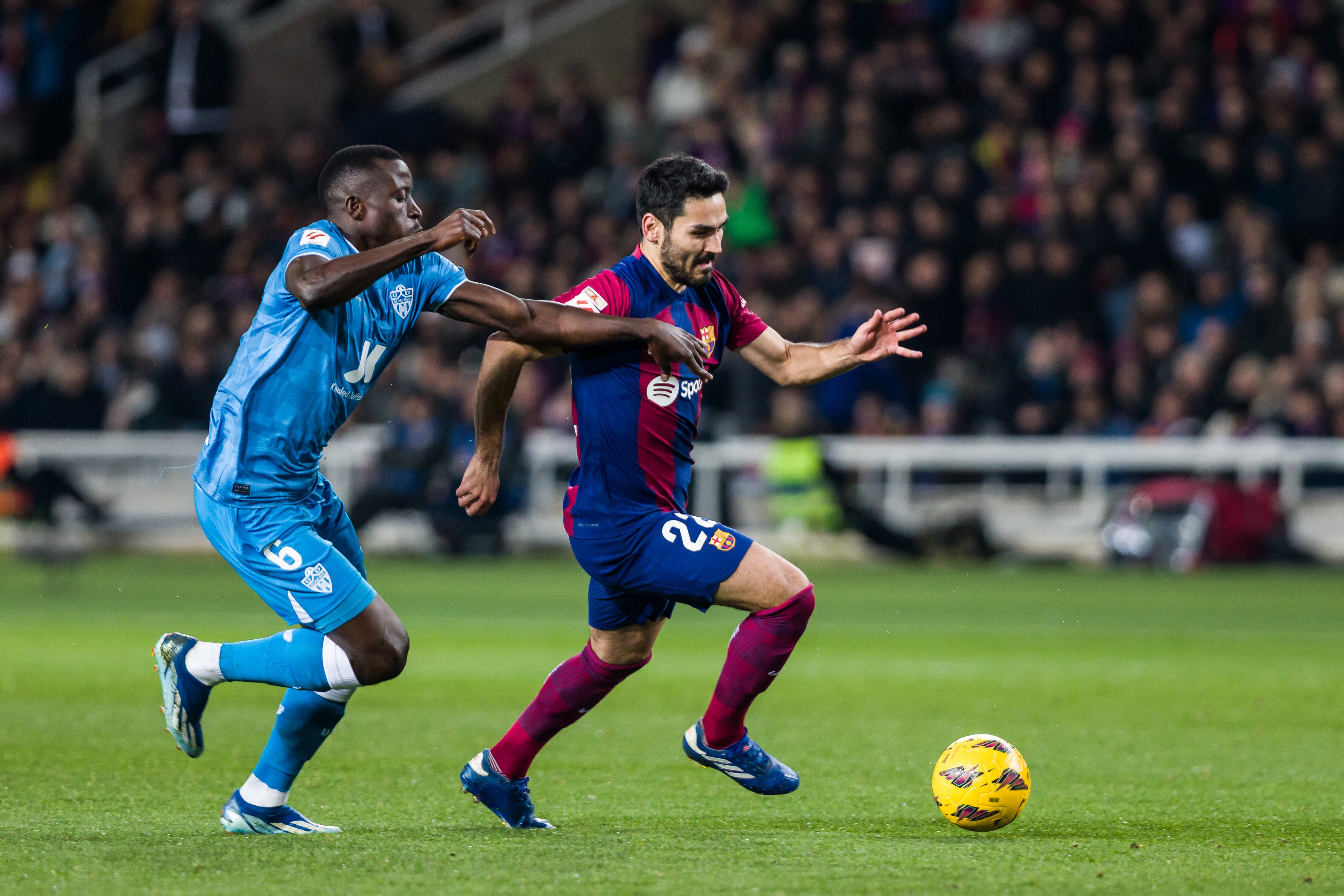 Lopy en el Barcelona-Almería.