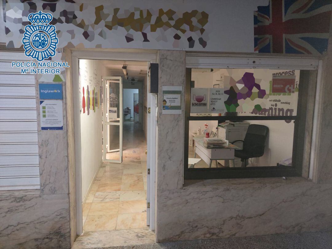 Local en el que se perpetraron los robos