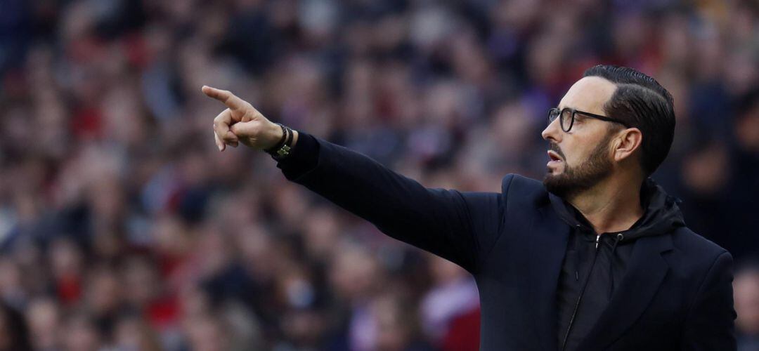 El entrenador del Getafe, José Bordalás, en su partido ante el Atlético de Madrid