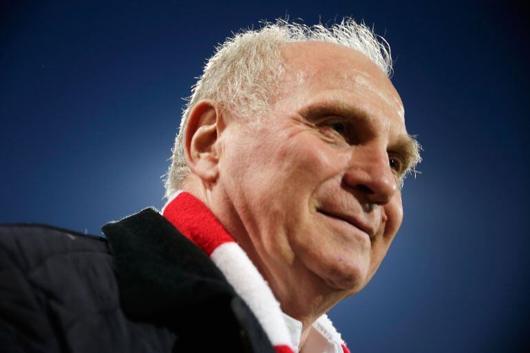 Uli Hoeness, presidente del Bayern de Múnich, en el Grünwalder estadio. 