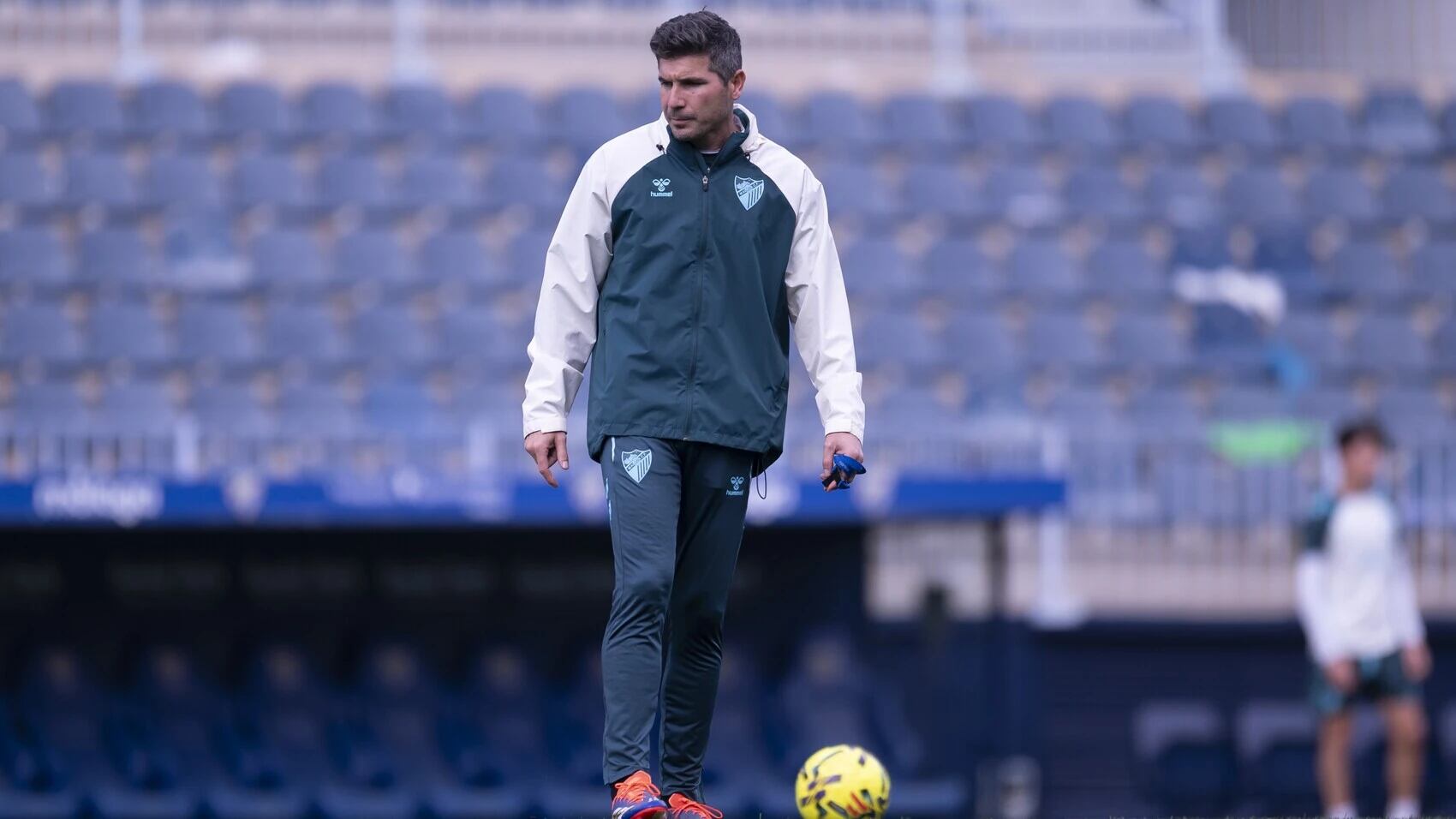 El entrenador del Málaga Juan Francisco Funes