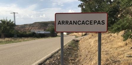 Entrada al municipio de Arrancacepas, en la Alcarria conquense