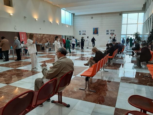 Espacio habilitado en el Lucernario del Hospital General para la recogida de datos