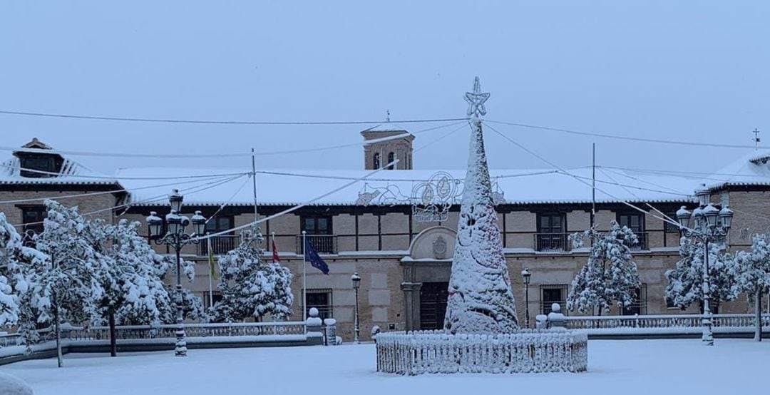 Imagen de la nevada en la localidad toledana