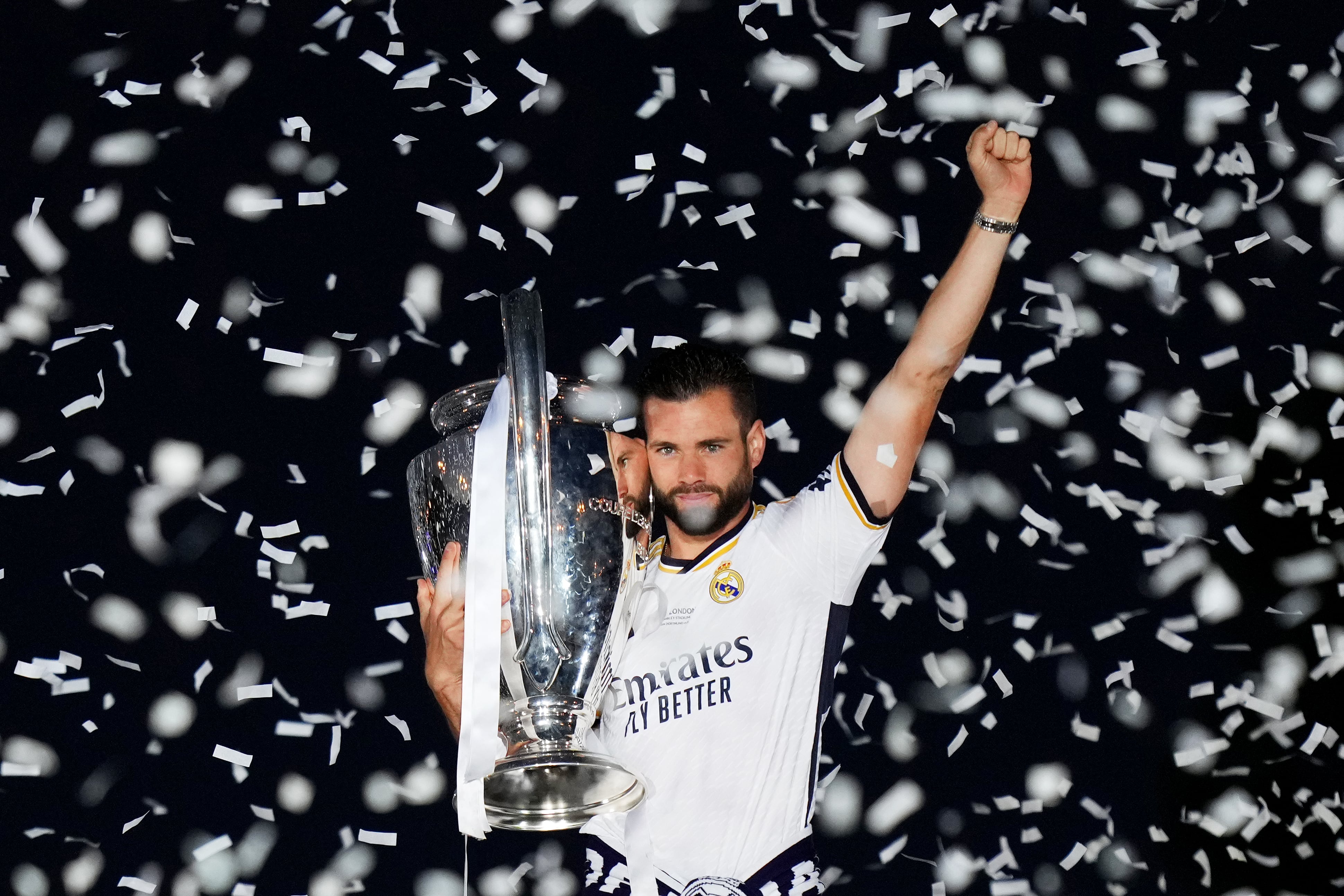 Nacho Fernández festeja el título de la Champions League