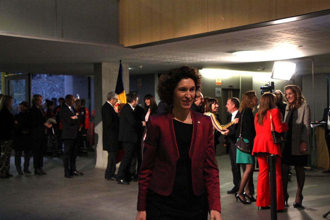 La ministra d'Exteriors en funcions, Maria Ubach, durant els actes de la Constitució del passat mes de març.