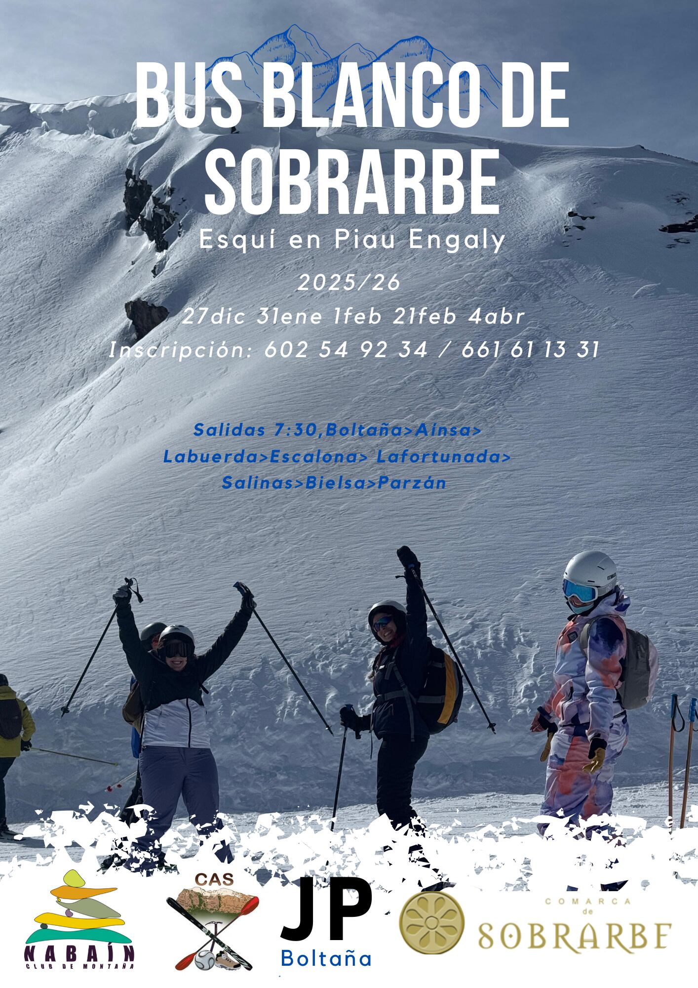 Bus blanco Sobrarbe 2025