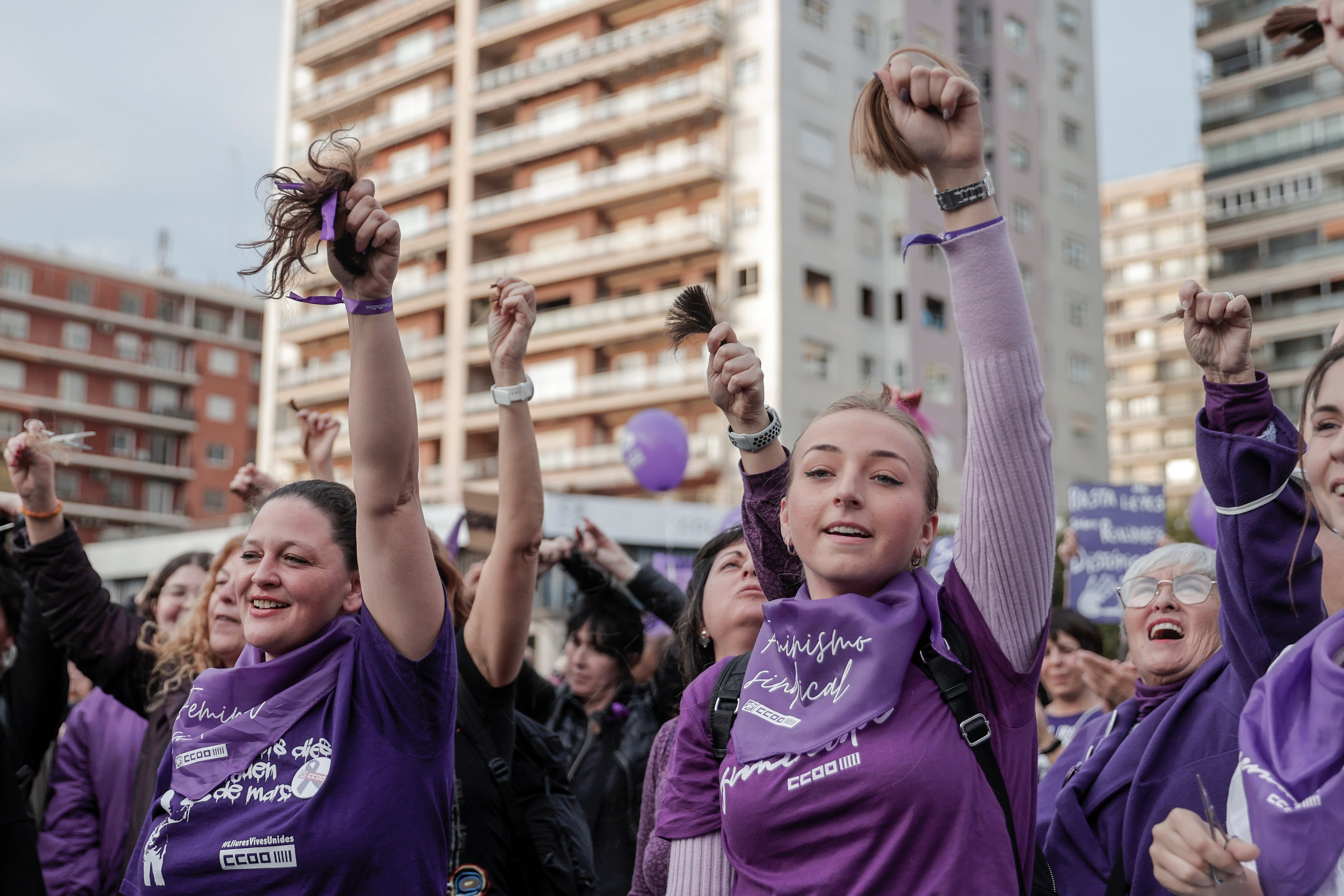 Manifestación del 8M de 2024 en València.