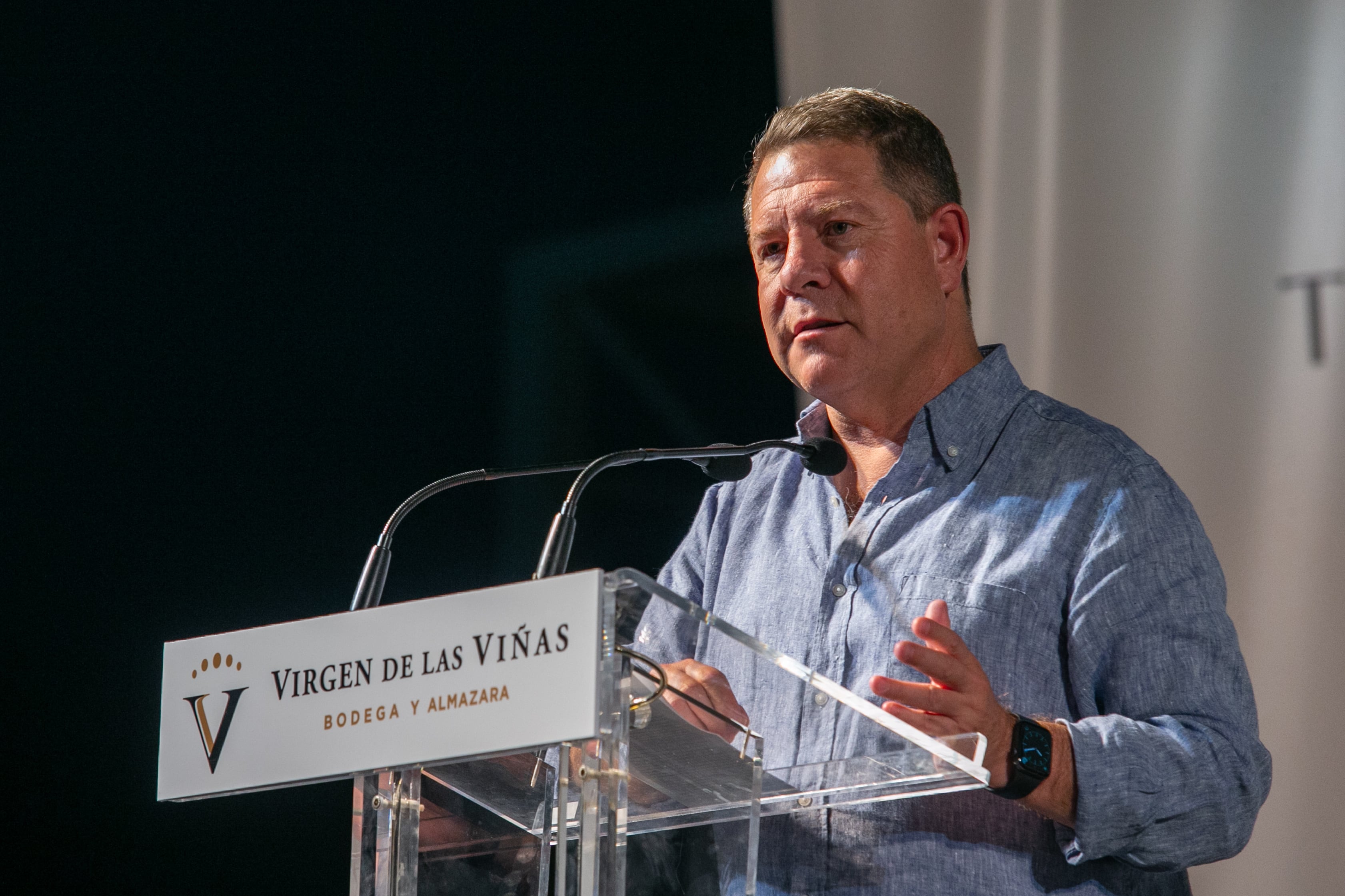 Tomelloso (Ciudad Real), 23 de julio de 2022.- El presidente de Castilla-La Mancha, Emiliano García-Page, ha asistido a la celebración del 60 aniversario de la Coperativa Virgen de las Viñas. (Fotos: A. Pérez Herrera // JCCM)