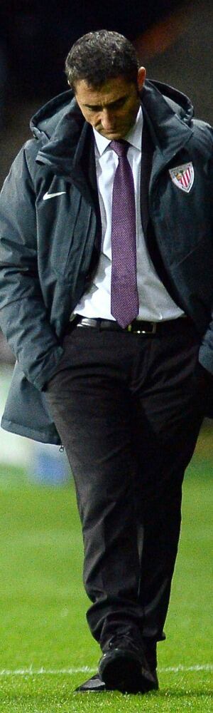 Ernesto Valverde, en el área técnica durante el partido