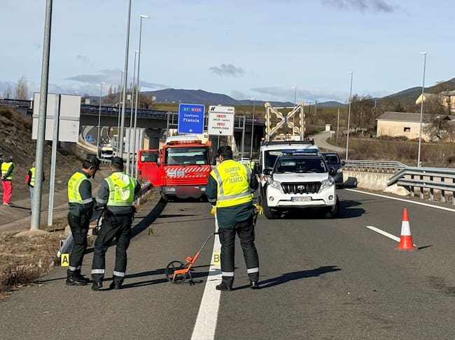 El siniestro vial se produjo en el punto kilométrico 423,250 de la autovía A-23 calzada sentido descendente