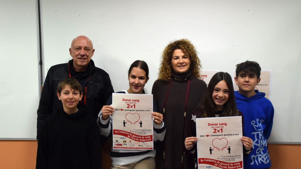 L'Escola Andorrana impulsa la vuitena campanya de donació de sang amb l'objectiu de superar les 1.400 de l'any passat