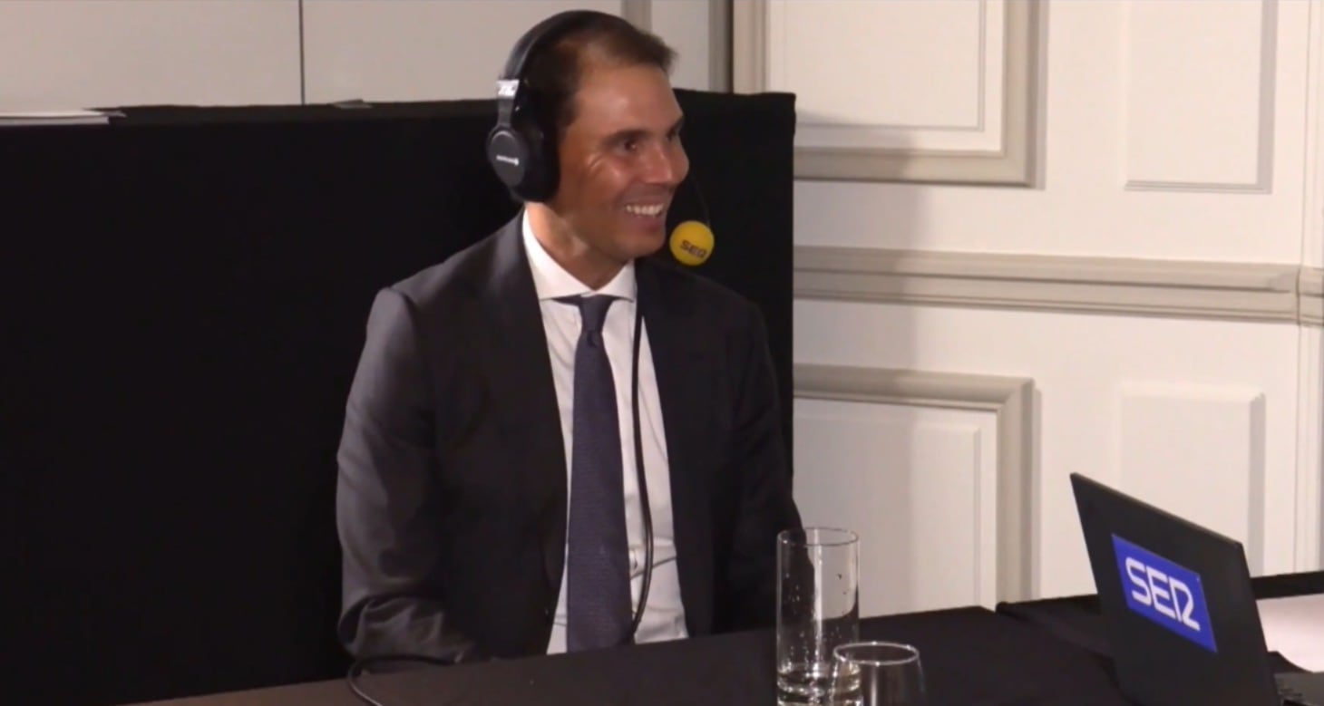 Rafa Nadal con Manu Carreño en 'El Larguero'