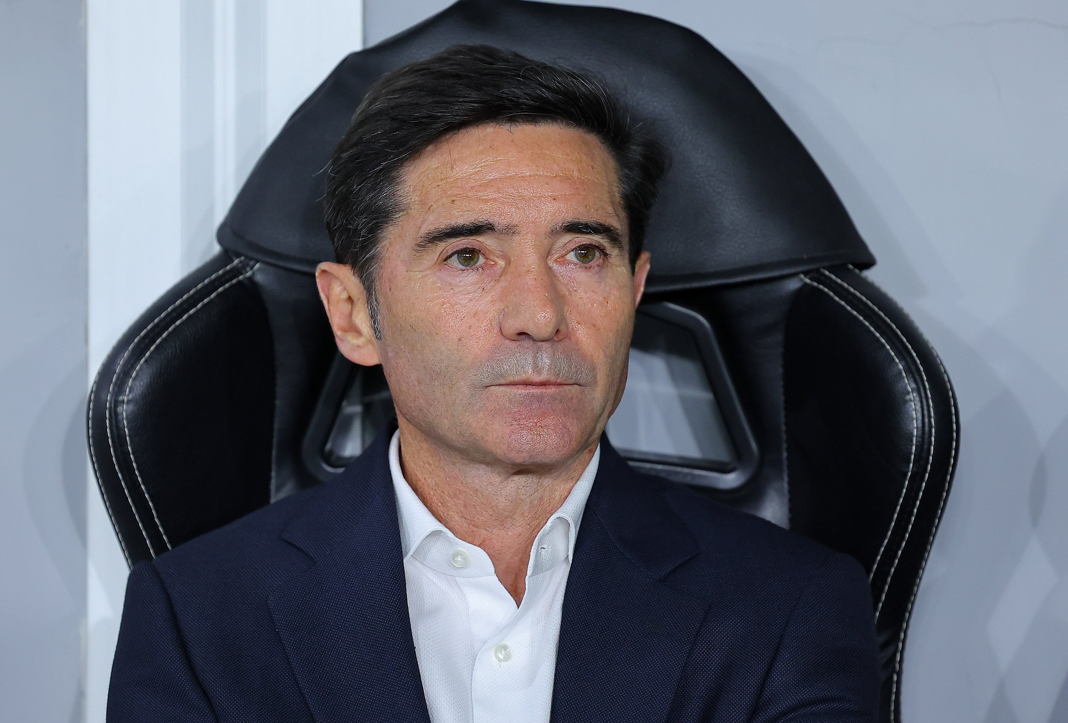 LIMASSOL (Cyprus), 05/11/2025.- Villarreal head coach Marcelino looks on before the UEFA Champions League league phase match beween Pafos and Villarreal CF, in Limassol, Cyprus, 05 November 2025. (Liga de Campeones, Chipre) EFE/EPA/CHARA SAVVIDOU
