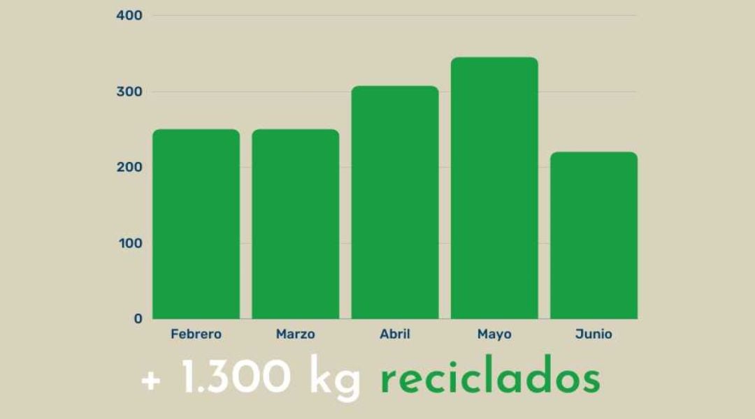 Gráfico con los datos de cápsulas de café recogidas