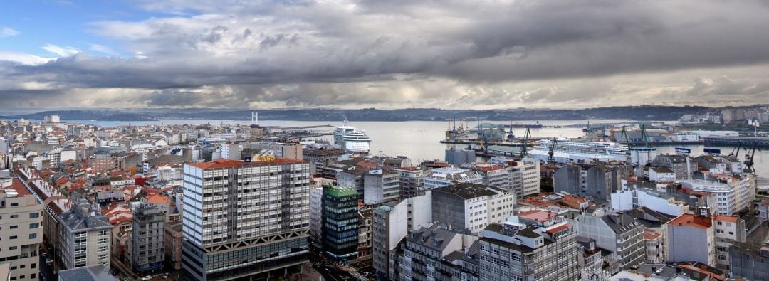 Vista aérea de A Coruña