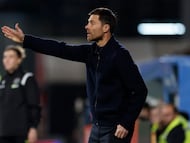 Xabi Alonso, entrenador del Real Madrid, durante el partido en Talavera de la Reina
