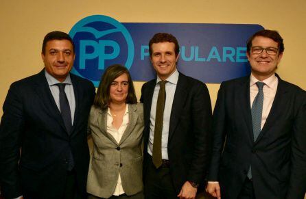 Carlos García, Sonsoles Sánchez-Reyes, Pablo Casado y Alfonso Fernández Mañueco
