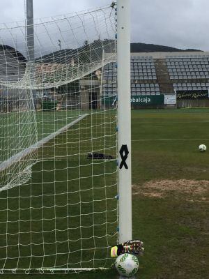 Homenaje en la portería a los jugadores del Chapecoense