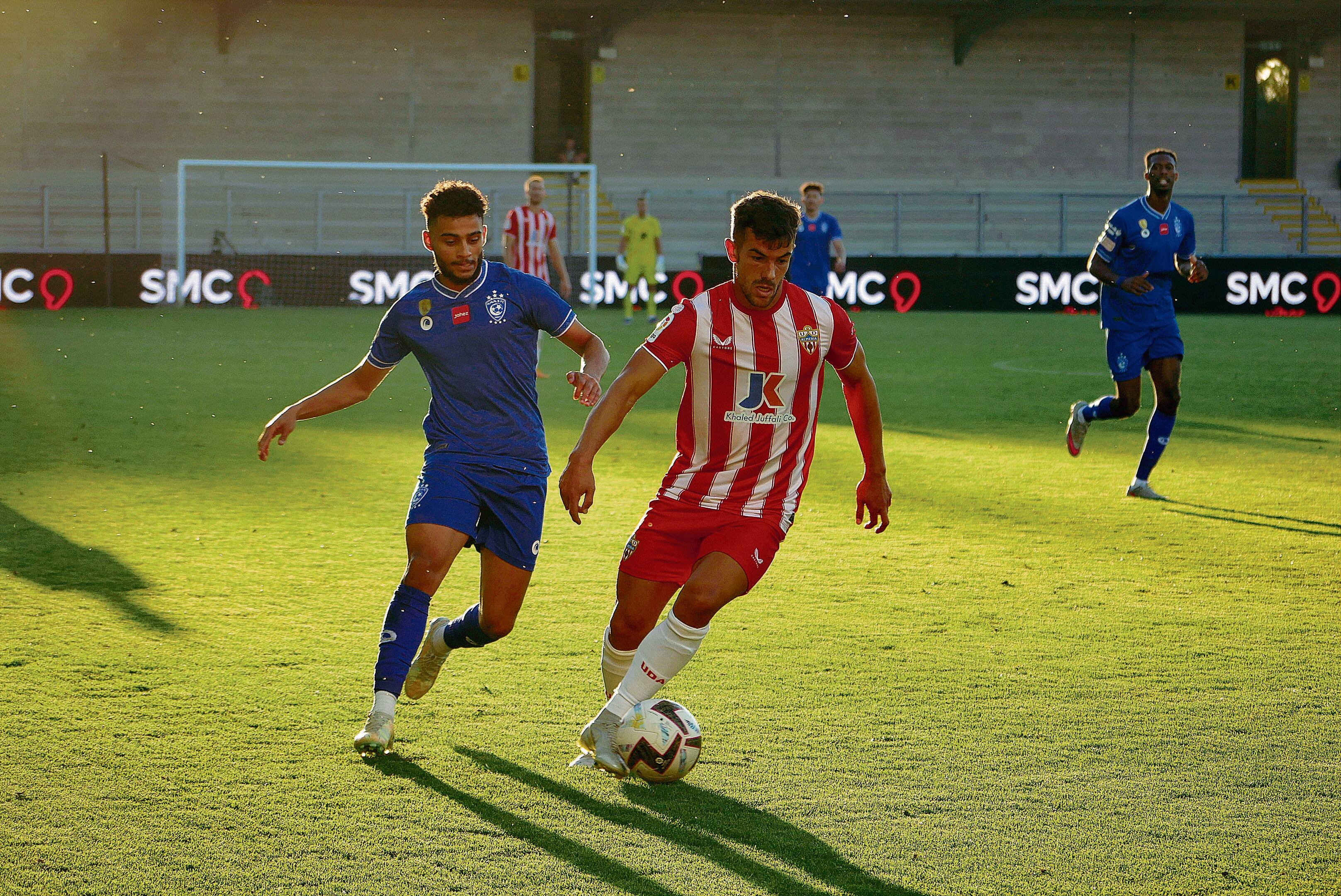 Curro en el partido ante el Al Hilal.