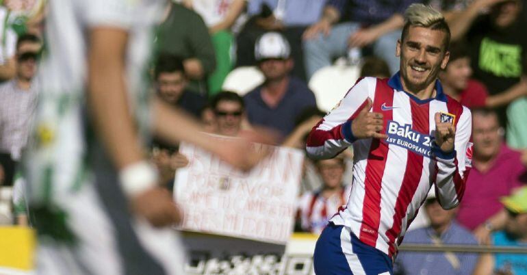 El delantero francés del Atlético de Madrid, durante el choque ante el Córdoba.