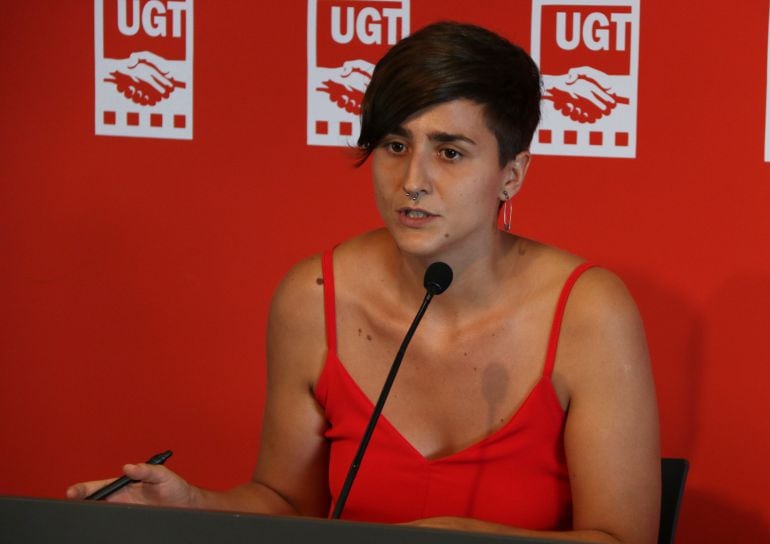 La portaveu nacional de l’Avalot-Joves de la UGT de Catalunya, Elena Ferrero
